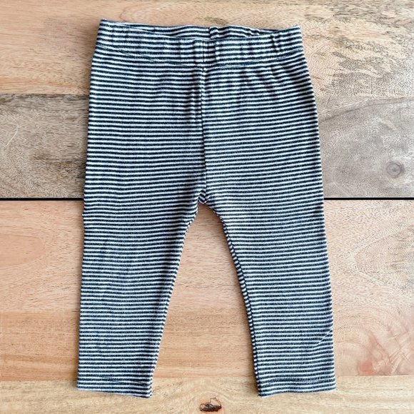 🧸 SALE! (5 for $15, 8 for $22, 12 for $30) Pekkle stripe baby leggings 12m - Picture 1 of 4